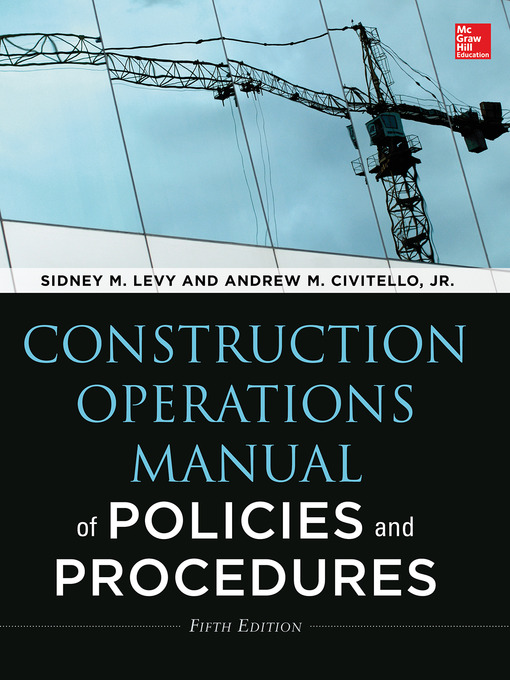 Cover image for Construction Operations Manual of Policies and Procedures